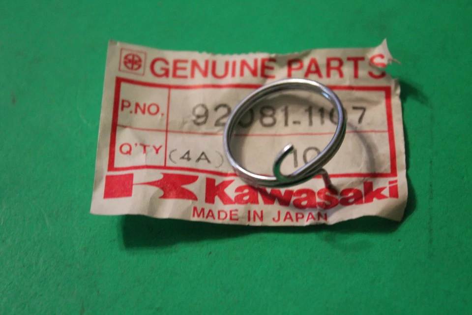 New Genuine Kawasaki KE100 KLR250 Sidestand Pivot Bolt Torsion Spring 92081-1107 - Image 1 of 1