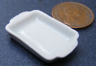 White Ceramic Tray 4cm x 2.6cm Tumdee 1:12 Scale Dolls House Kitchen Food W68L