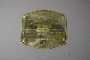 Antique small brass sign Bourne golf club ET - Picture 1 of 4