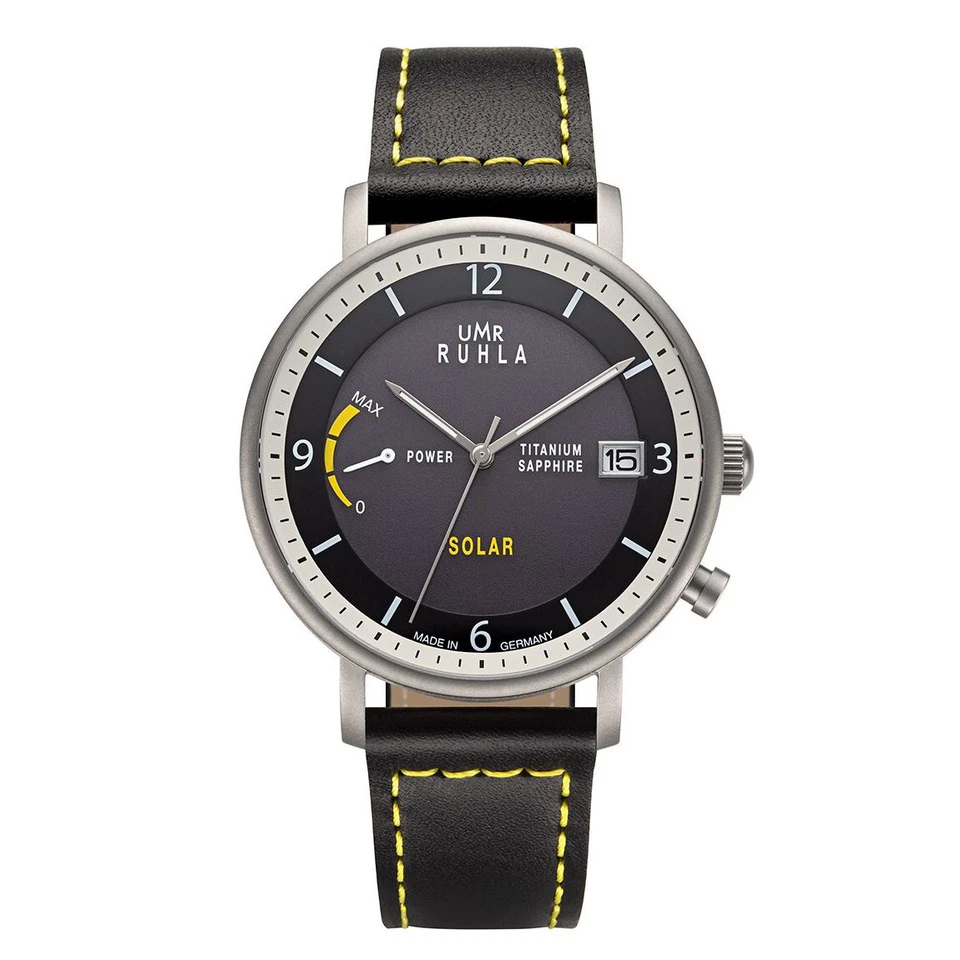 UMR Ruhla Solar Men's Watch Titan 94102 Date Sapphire Glass, Power Reserve. - Image 1 of 1