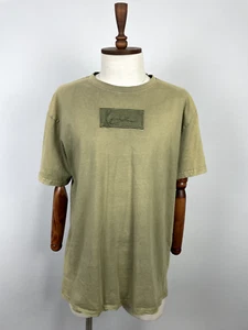 Karl Kani Khaki Short Sleeve Big Embroidered Logo Oversized Men's T-Shirt Sz M - Picture 1 of 19