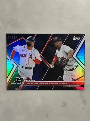 2023 Topps Xpectations Masataka Yoshida Rafael Devers Iridescent Foil 14/49 - Image 1 of 2