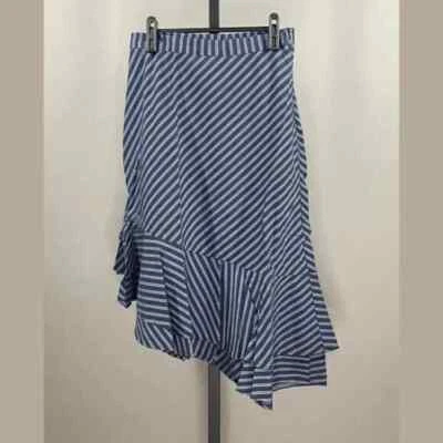 NEW Joie Skirt Womens 4 blue stripe midi - Image 1 of 4