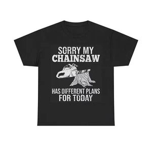 Camisa My Chainsaw Has Different Plans Divertida Leñador Exterior Unisex Algodón Pesado - Imagen 1 de 5