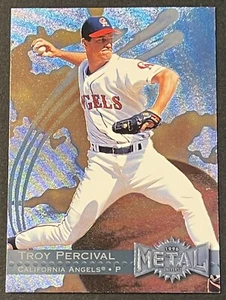 1996 Metal Universe Baseball Card #30 Troy Percival California Angels - Picture 1 of 2