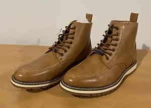 Smith's Workwear Shoes Tan Leather Ankle Boot Men's size 9 Oil Resistant - Picture 1 of 9