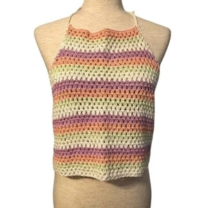 Nordstrom BP Übergröße 2X Häkel Neckholder Top Neu mit Etikett Boho Festival Laune Landhaus - Bild 1 von 9