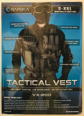 Chaleco táctico con cinturón (aire suave, bola de pintura, LE (¡ajustable! Se adapta a: S a XXL (Nuevo) Foto 1 de 3