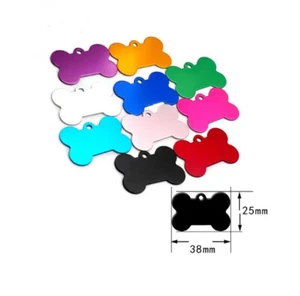 Personalised Dog Name Metal ID Pet Collar Tag Engraved Both Sides inc Split Ring - Picture 1 of 12