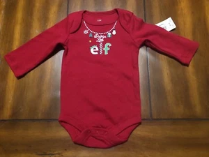 Holiday Time Girl’s Bodysuit Creeper Size 0-3M “daddy’s Little Elf” - Picture 1 of 10