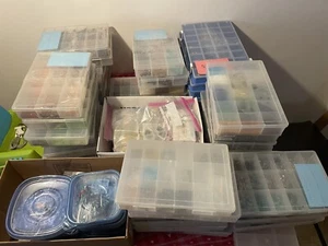 Jewlery Making Lot 50 Cases of Silver, Stones, Beads  50,000 Plus Pcs  Inventory - Picture 1 of 20