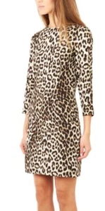 Rag & Bone 100% Silk Leopard Dress Animal Print Wrap Drape Sz 8 NWT $595 Shift - Picture 1 of 17