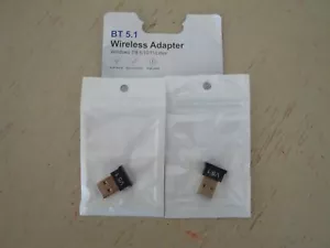 2X USB Bluetooth 5.1 Wireless Adapter Dongle Transmitter Receiver TV PC #E33 - Picture 1 of 1