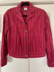 CABI XS 4124 CHEEKY TOPPER Barbie Pink Corduroy Button Down Jacket Coat - Picture 1 of 1