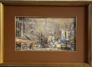 Painting Oil On Canvas, Paris, Place Du Tertre, Juinji Yamashita, 1973 - Picture 1 of 6