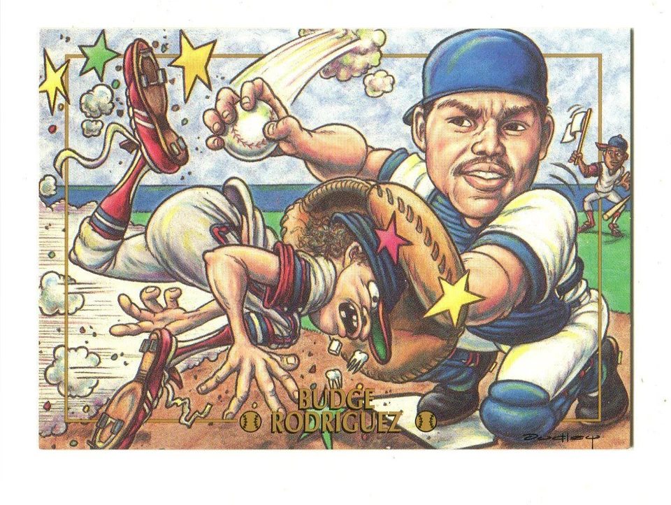 1993 Cardtoons #59 Budge Rodriguez / Ivan Rodriguez - Image 1 of 1