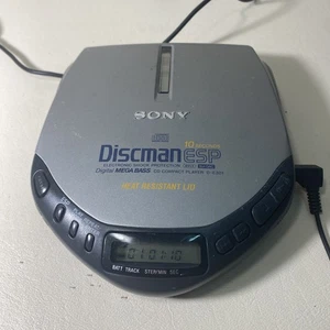 SONY DISCMAN D-E301 ENTIÈREMENT FONCTIONNEL AVEC ALIMENTATION LUMIÈRE CIGARETTE D'ORIGINE. - Photo 1/9