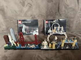 LEGO Architecture San Francisco 21043 & London 21034 Complete Sets w/ Instr