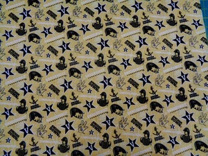 VANDERBILT UNIVERSITY COMMODORES 1/2 YD BRAND NEW DESIGN 100% COTTON - Picture 1 of 6