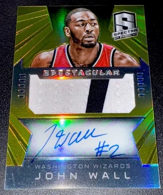 John Wall 2014-15 Panini Immaculate Auto GAME-WORN Patch /10! On Card Auto GOLD - Image 1 of 2
