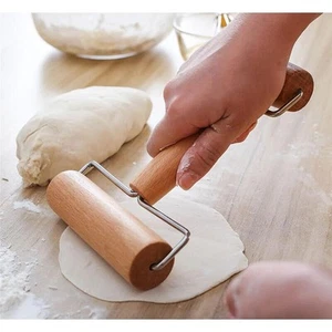 Wooden Rolling Pin Hand Dough Roller Double Head Rolling Pin For Pastry Kitchen - Picture 1 of 7