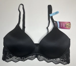Reggiseno senza fili Maidenform DM1196 Lift leggermente imbottito pizzo donna 36C nero - Foto 1 di 8