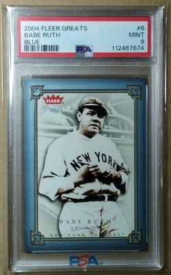 2004 Fleer Greats Babe Ruth Rare Blue Short-Print SP  1/1 Pop. Report PSA-MINT🔥 - Image 1 of 4