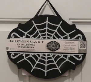 Parche de tela de araña de Halloween personalizado 8X10 kit de letreros de madera pintura y plantillas artesanía - Imagen 1 de 2