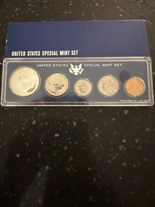1966 Special Mint Set, Proof Set, 5 coin set, Uncirculated, 40% Silver Half - Picture 1 of 4