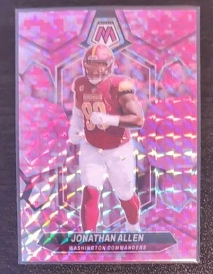 2024 Pink Camo Mosaic Prizm #223 Jonathan Allen Washington Commanders - Image 1 of 3