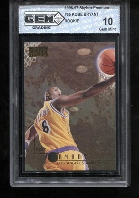 Kobe Bryant Rookie 1996-97 Skybox Premium #55 RC Card NBA Lakers GEM MINT 10 - Image 1 of 2