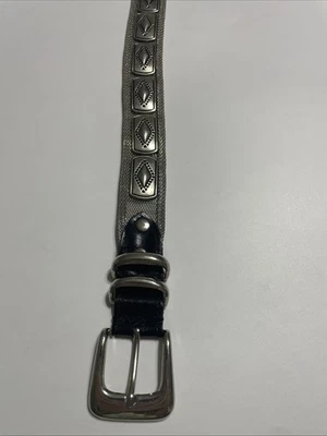 Vtg Mesh Metal Belt womens 8/M Waist 26.5-31 Unbranded Western 1.25" Width - Image 1 of 4