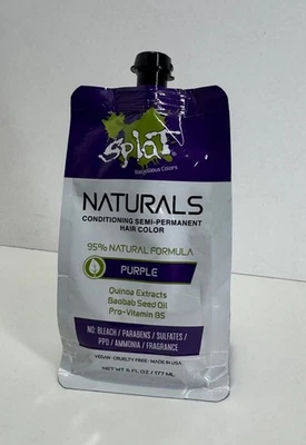 Splat Naturals Semi Permanent Hair Color - 6 oz - Purple - New - Image 1 of 4