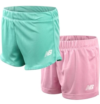 New Balance Girls Athletic Shorts 2 Pack Mesh Running Dolphin Gym L - 14/16 NWOT - Image 1 of 4