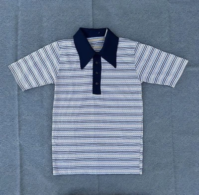 Mod 60s Misses Small Polo Collar Mod Pop Top Shirt Twiggy Stereolab Mary Quant - Image 1 of 4