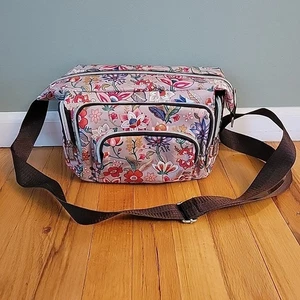 Bolso Bandolera LeSportsac Tostado Multicolor Floral Cartera 7 Bolsillos Mediano - Imagen 1 de 7