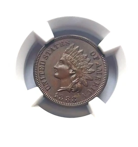 1883 INDIAN ONE CENT NGC MS63 BN VERY SHARP - Picture 1 of 7