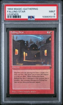 FALLING STAR Legends Rare Reserved List PSA 9 Vintage MTG [Nostalgium] - Image 1 of 2