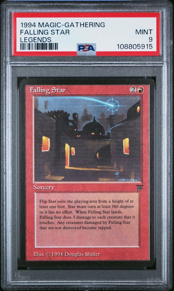 FALLING STAR Legends Rare Reserved List PSA 9 Vintage MTG [Nostalgium] - Image 1 of 2