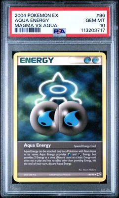 2004 POKEMON EX TEAM MAGMA VS TEAM AQUA #86 AQUA ENERGY PSA 10 - Image 1 of 2