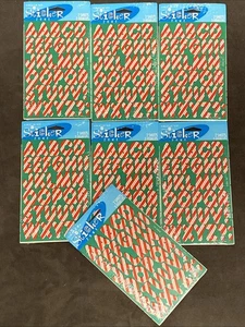 Lote de 7 paquetes de pegatinas navideñas Forget Me Not AGC alfabeto a rayas de caramelo - Imagen 1 de 4