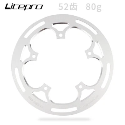 Folding Bike Chainwheel Crankset Bicycle Single Disc Chainring 50/52/53/54T - Image 1 of 4