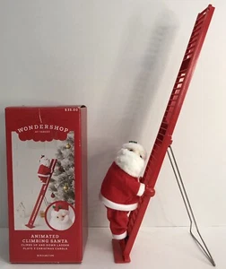 Animated Climbing Santa Ladder 18" by Wondershop Plays Christmas Music VIDEO - Picture 1 of 12