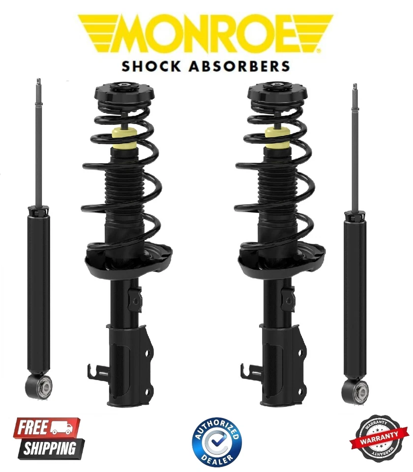 Complete Monroe Front Coil Spring & Rear Shock Fits 14-19 Chevrolet Impala - Image 1 of 1