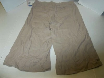 Nuevo con etiquetas Pantalones Cortos Culottes Mujer Talla 5 Rebobinado Mezcla de Lino Beige/Caqui Cintura Elástica Foto 1 de 3