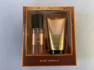VICTORIA'S SECRET BARE VANILLA TRAVEL SIZE  LOTION & MIST SET IN BOX - Picture 1 of 5