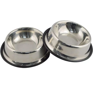Dog Bowl Stainless Steel Pet Food Feeder, Cat Food Feeding Dish Pet Bowl, 2 Pack - Picture 1 of 7