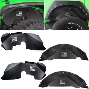 Revestimientos de guardabarros delanteros + traseros interiores para Jeep Wrangler JK JKU 4X4 2007-2018 aluminio - Imagen 1 de 11
