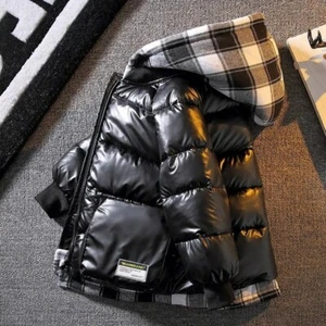Winter Boys Coat Children Thick Down Jacket Clothing Bright Padded Jacket 4-11T - Picture 1 of 23
