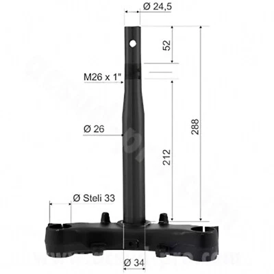 TESTA STELI FORCELLA FORCELLE TIPO ORIGINALE HONDA SH 125 150 2013-2016 - Immagine 1 di 4